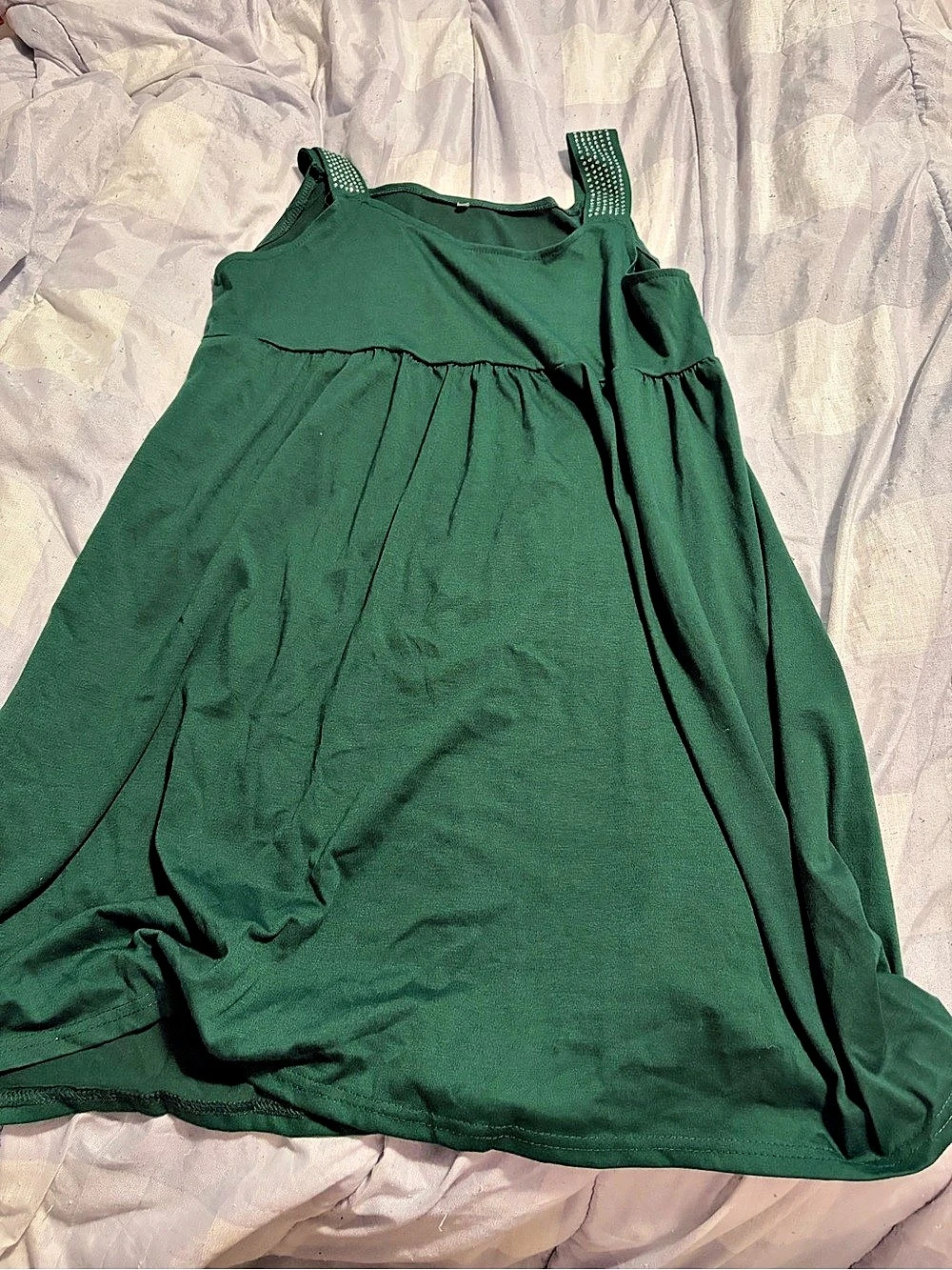 Green Sleeveless Casual Dress